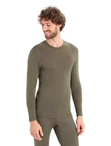 Icebreaker T-Shirt à Manches Longues Col Rond en Laine Mérinos pour Homme