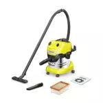 Kärcher Aspirateur Eau et Poussières WD 4 S - 1000W, Cuve Inox 20L, Flexible 2,2m