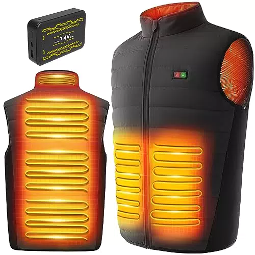 Gilet chauffant, veste chauffante homme avec batterie incluse