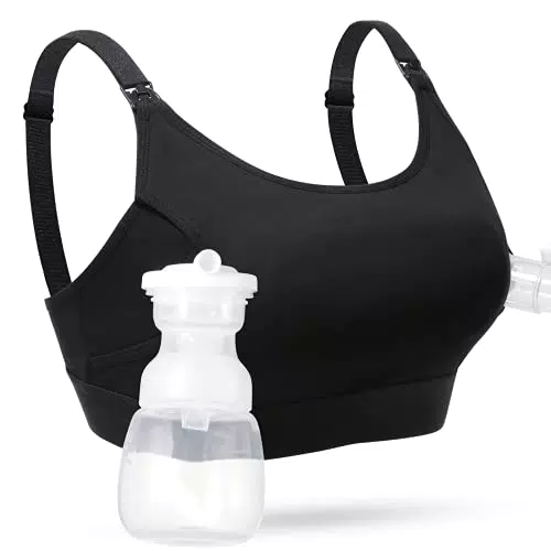 Momcozy Soutien-Gorge de Pompage Mains Libres et d'Allaitement Ajustable
