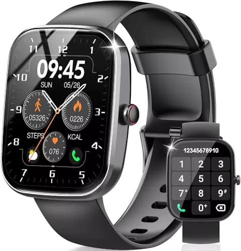 Montre Connectée HD avec Appel Bluetooth, Cardiofréquencemètre et Étanchéité IP68