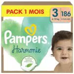 Pampers Couches Harmonie Taille 4, 174 Couches Bébé