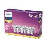 Philips ampoule LED Spot GU10 50W Blanc Chaud, Verre