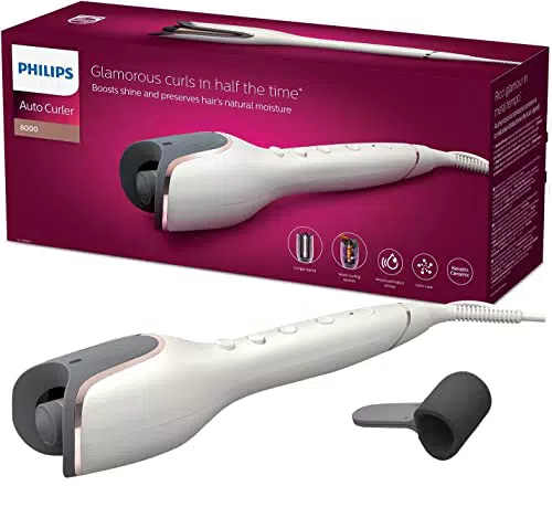 Philips Boucleur Automatique BHB878/00 avec Technologie MoistureProtect et 27 Styles