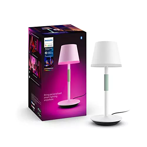 Philips Hue Go - Lampe à poser portable, compatible Bluetooth, fonctionne avec Alexa et Google Assistant