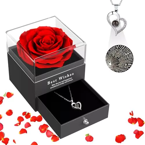 SANOTO Collier Femme Je t'aime - Cadeau pour Maman, Amie et Grand-Mère