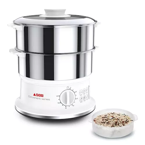 Seb Cuiseur Vapeur Compact VC145100 avec Minuteur et Arrêt Automatique