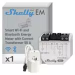Shelly EM Gen3 - Compteur d’énergie connecté Wi-Fi et Bluetooth avec pince 50A