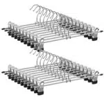 SONGMICS Cintres Métal pour Pantalon avec Pinces Amovibles, CRI003-20