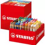 STABILO Crayons de couleur Woody 3 en 1 - Pack scolaire maxi pour surfaces variées