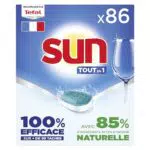 SUN Pastilles Lave-Vaisselle Tout en 1 - Efficacité 100% sur 99 taches