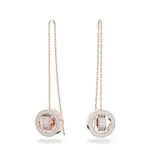 Swarovski Boucles d'oreilles Hollow, pendants d'oreilles longs en plaqué or rosé
