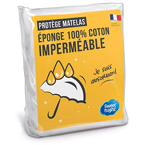 Sweetnight - Protège Matelas Imperméable et Absorbant en Coton Respirant
