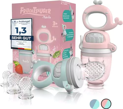 TABRIX® Tétines d'Alimentation Bébé sans BPA - Anneau de Dentition Grignoteuse