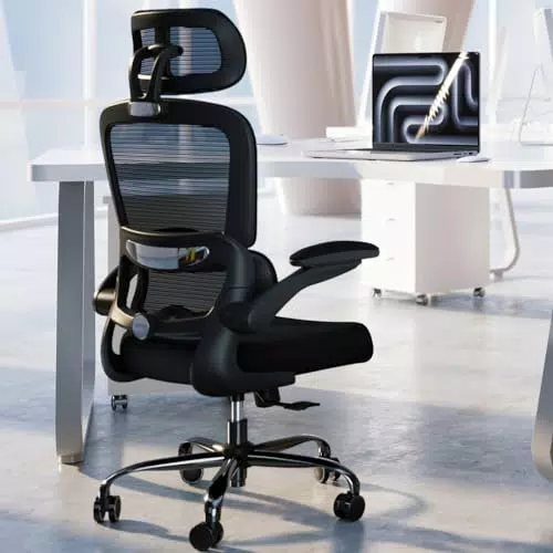 TRALT Chaise de Bureau Ergonomique Mesh avec Roues et Hauteur Réglable