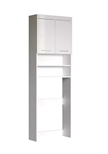 Trendteam Meuble Dessus de Machine à Laver pour Salle de Bain Amanda avec Rangement