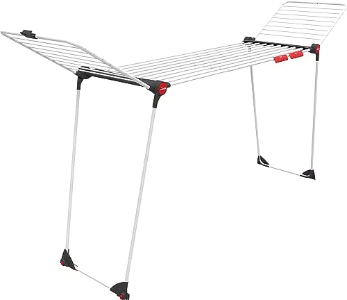 Vileda Infinity Flex Plus - Grand Étendoir à Linge Extensible jusqu'à 2 m