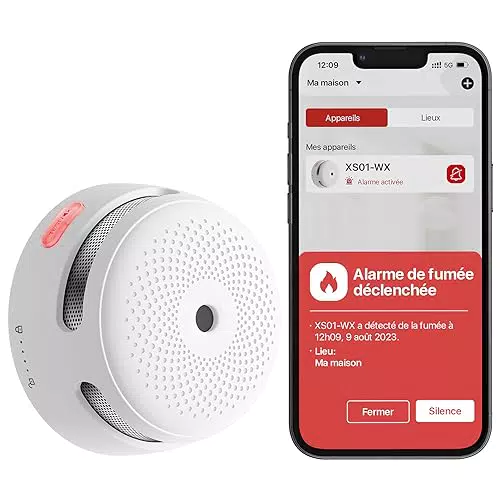 X-Sense Détecteur de Fumée Connecté Wi-Fi avec Pile Remplaçable - XS01-WX