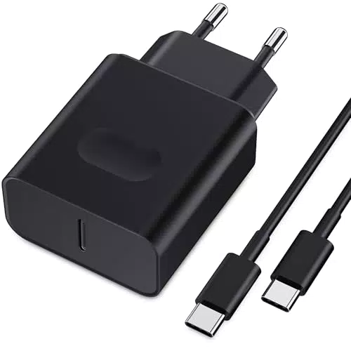Nanaisse Chargeur USB C 45W Charge Rapide pour Galaxy S25/S24/S23/S22/S21 Ultra