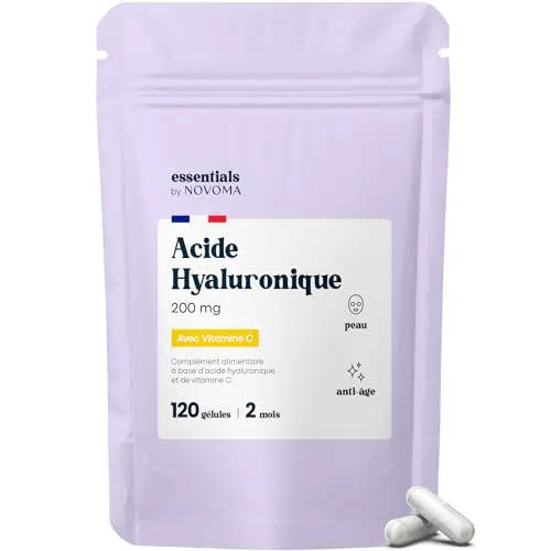 Essentials by NOVOMA - Acide Hyaluronique Pur Vegan, Action Anti-Âge et Hydratation