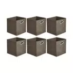 Amazon Basics - Cubes de rangement pliables en tissu avec œillets ovales