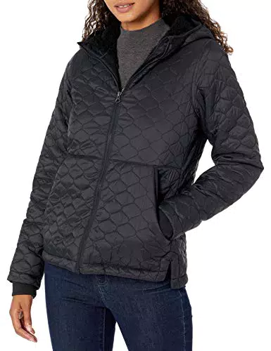 Amazon Essentials Doudoune Légère et Imperméable avec Doublure Sherpa Femme