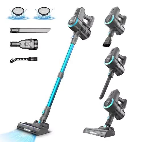 Aspirateur Balai sans Fil N300 - 25KPa, 2 Vitesses, 50Min Autonomie, 6 en 1