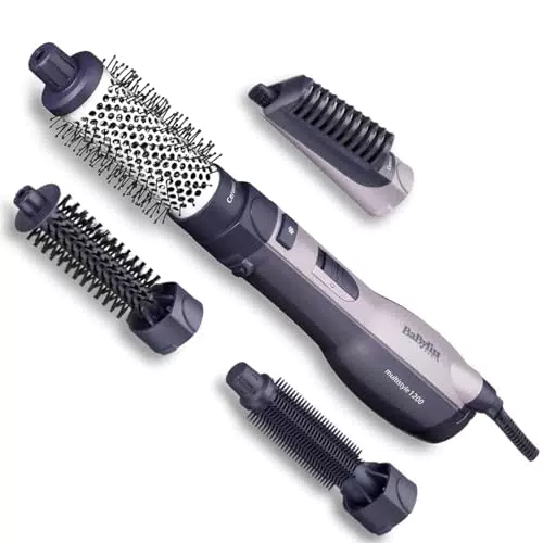 BaByliss Brosse à air chaud multistyle AS121E 1200 watts avec accessoires céramiques