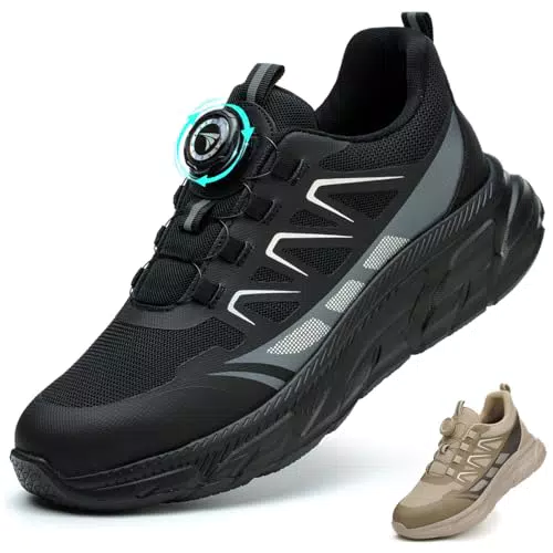 BAXIWUY Chaussures de Sécurité Légères pour Hommes et Femmes, Antidérapantes et Respirantes