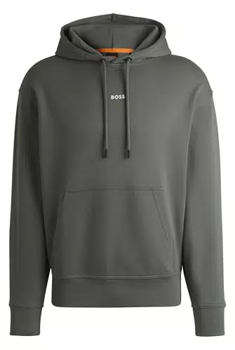 BOSS Sweat à Capuche WeSmallhood en Molleton de Coton avec Logo Contrastant