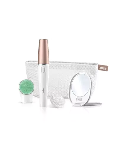 Braun FaceSpa 851V Épilateur Visage et Brosse Nettoyante avec Pile Supplémentaire