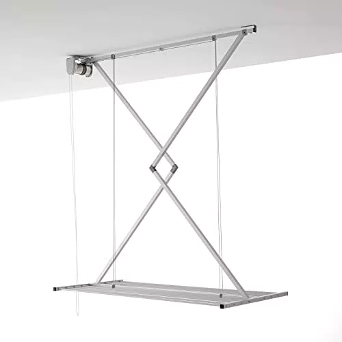 Foxydry Mini Étendoir de Plafond Rétractable et Extensible pour Intérieur et Extérieur