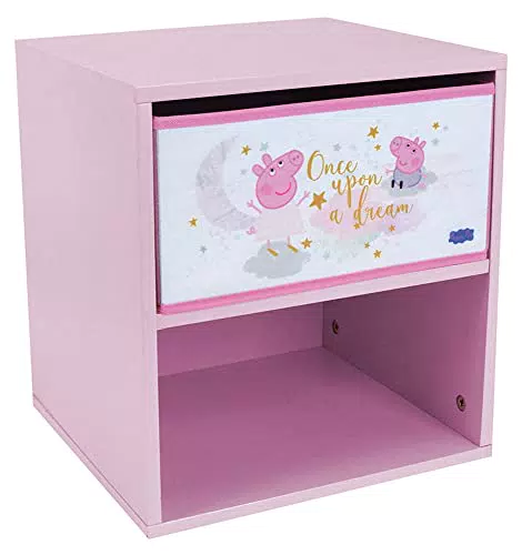 Peppa Pig Chevet/Table de Nuit avec Tiroir - Modèle 713497