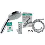 Hansgrohe Croma 100 - Pommeau de douche économique avec flexible Isiflex 1,25 m