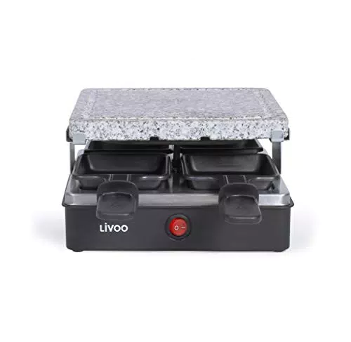Livoo DOC242 Appareil à Raclette avec Grill en Pierre Amovible - 600 Watts