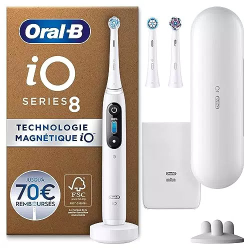 Oral-B iO 8 Brosse à Dents Électrique avec Capteur de Pression et Accessoires