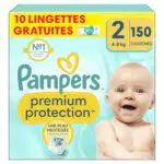 Pampers Premium Protection - Couches Double Protection pour la Peau et Contre les Fuites