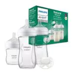 Kit biberons en verre Philips Avent pour nouveau-né, sucette ultra-douce 0-6 mois, sans BPA - Modèle SCD878/11