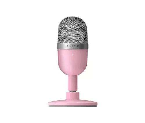 Microphone Razer Seiren Mini USB pour le streaming - Modèle Compact avec Diagramme Polaire Supercardioïde