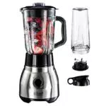 Russell Hobbs Mixeur Essential 23821-56, Bol en verre 1,5L, 4 Lames en inox