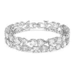 Swarovski Bracelet Tennis Deluxe en métal rhodié