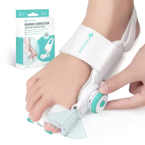 TENICORE Orthèse Corrective Hallux Valgus avec Coussinet en Silicone et Sangle Antidérapante