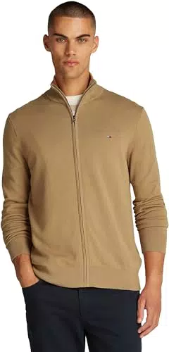 Tommy Hilfiger Pull Homme Essential Cotton Zip Thru Col Montant