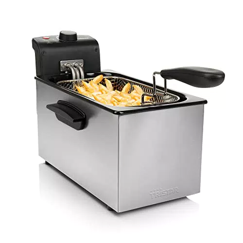 Tristar Friteuse 3L 2000W avec Thermostat Réglable et Protection Surchauffe