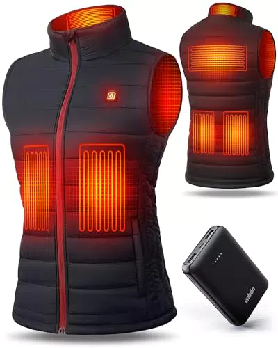 UNBON Veste Chauffante Femme Électrique avec Batterie USB 10000mAh et 3 Modes
