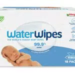 WaterWipes Lingettes Bébés Originales Exemptes de Plastique, Non Parfumées