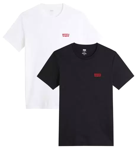 Levi's 2-Pack Crewneck Graphic Tee T-Shirt Homme Chesthit White / Dress Blues XS