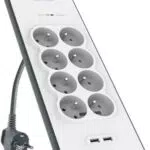 Belkin BSV804ca2M 8 prises Avec 2 ports USB - Blanc