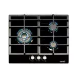 CATA LCI 6021 WH - Plaque à gaz Butane 3 Feux - 1 Triple Couronne - pour cuisinière à gaz Naturel - Largeur 59 cm - Puissance Totale de 6
