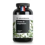 Citrate de magnésium premium 2320mg, dont 360mg de magnésium élémentaire par dose journalière - 365 gélules véganes hautement dosé contrôlé en laboratoire